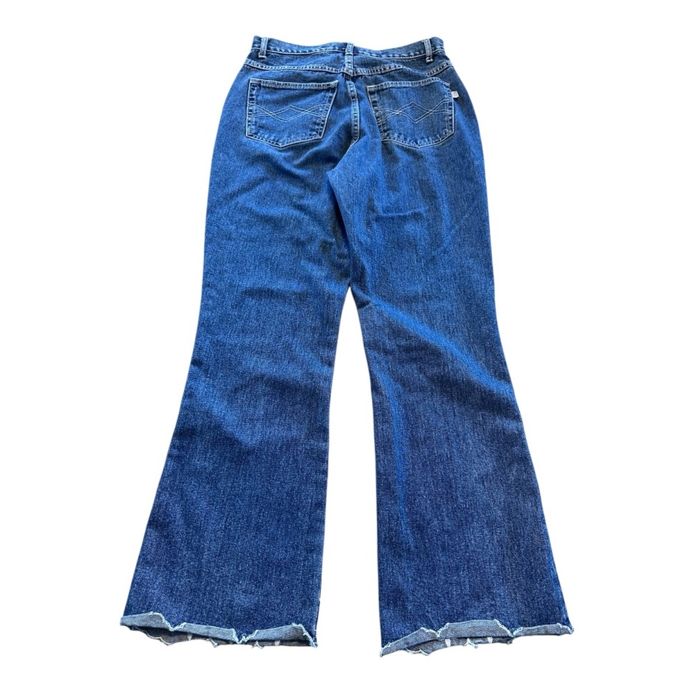 REVOLT Y2K Boho Embroidered Hem Wide Leg Jeans High Rise 32x30 Size 14 Hippie - Picture 2 of 14